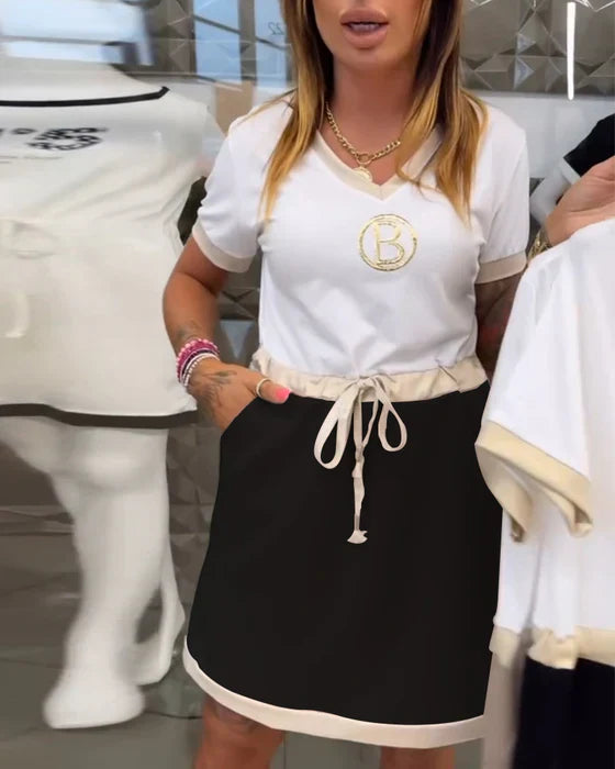 Ženske poletne lahke obleke s kratkimi rokavi-SI