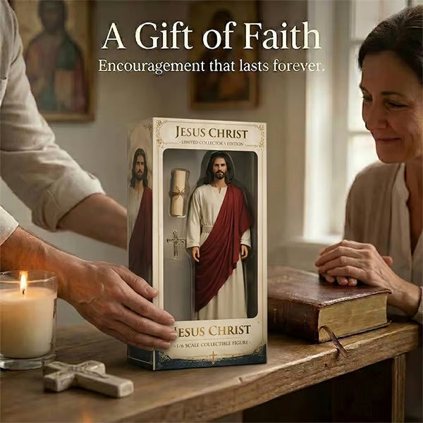 (🎁Paskutinė diena su 50 % nuolaida)🙏✝️Jėzaus Kristaus riboto leidimo kolekcinis paveikslas, 1/6 mastelio-LT