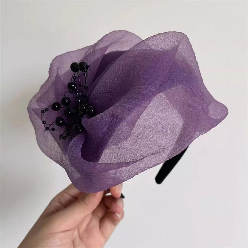 2025 Naujas dizainas 🌸 Vintage Organza Headband Fascinator-LT