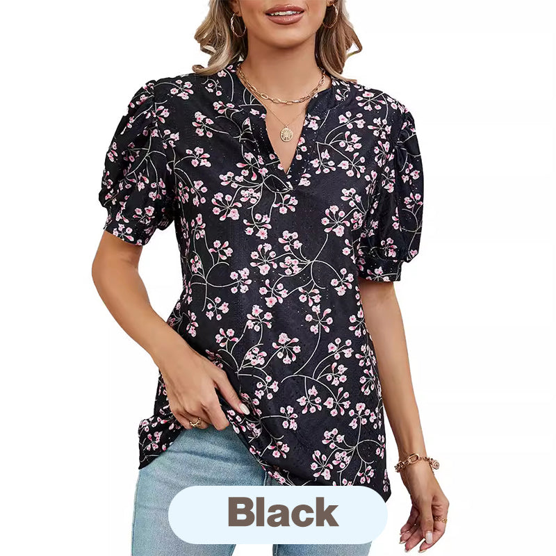 【M-2XL】🌸Moteriškas vasarinis V formos kaklo viršus-LT