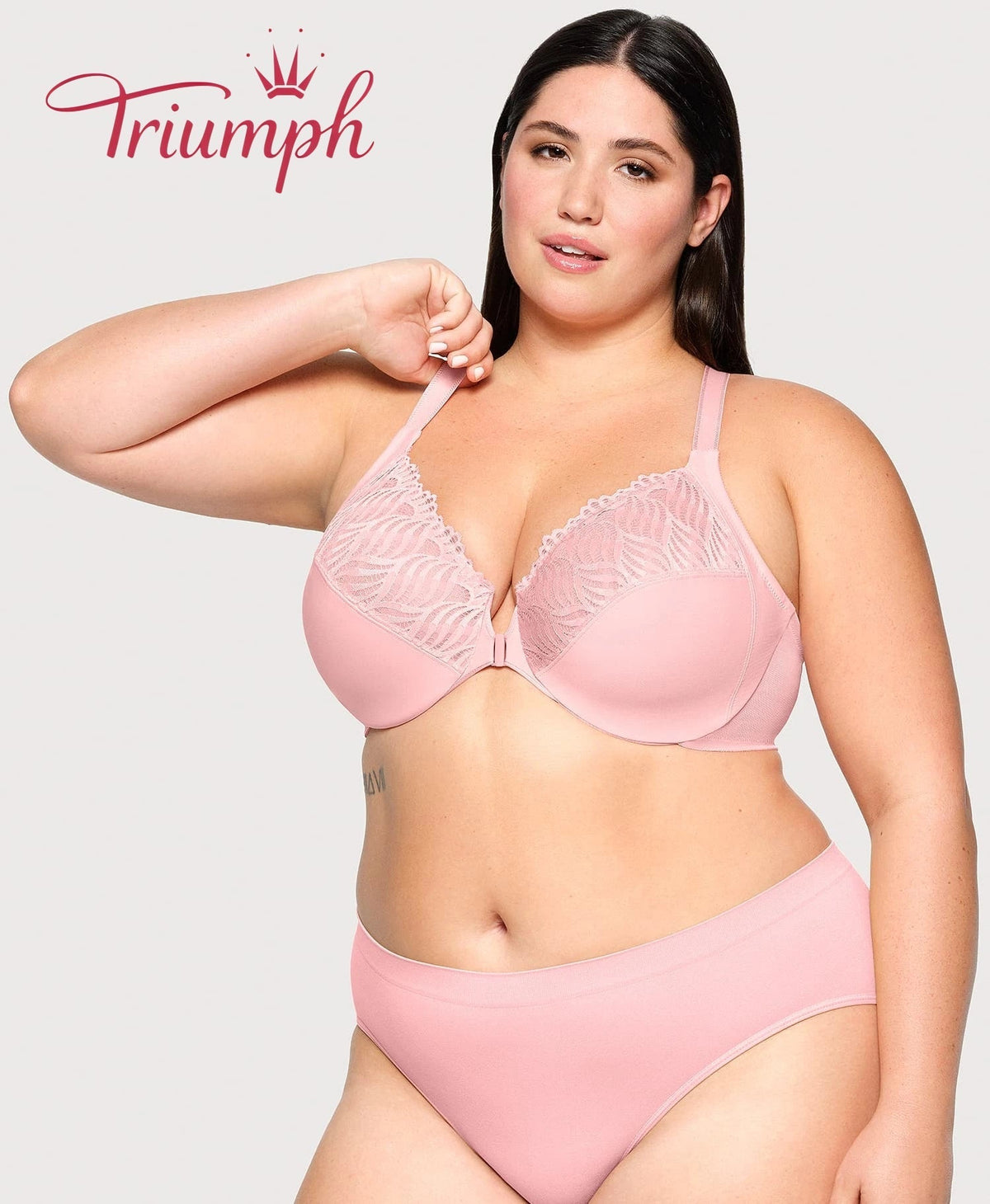 „Triumph“ – (4 vnt.) – 💖Priekyje užsegama ir T formos iškirpte liemenėlė-LT
