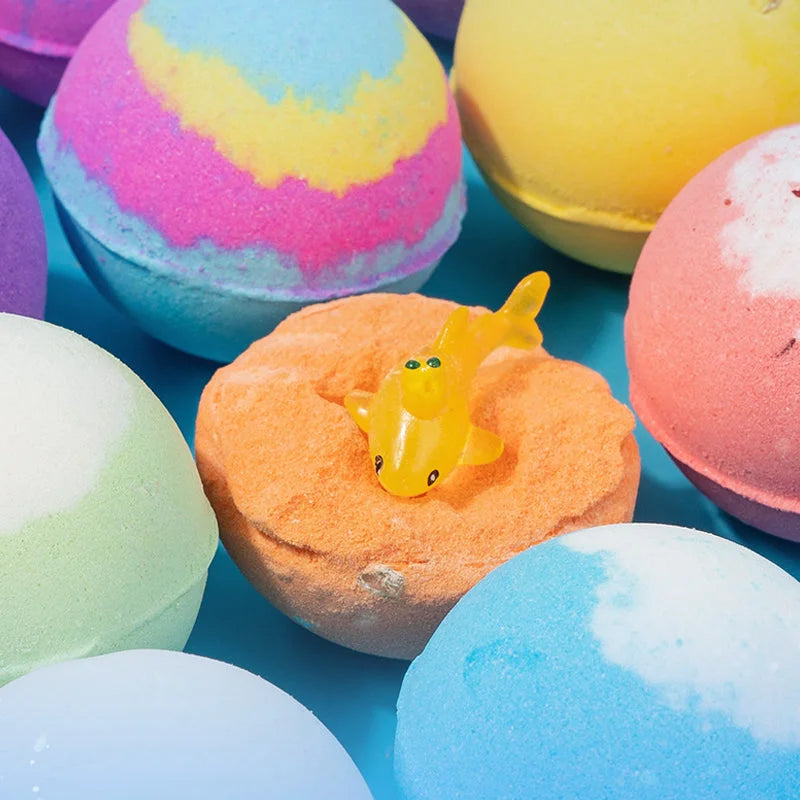 🔥🛁 Prirodne kugle za kupanje za djecu s mega mjehurićima i iznenađenjem unutra 🥚✨12 kom. [1 pakiranje]-HR