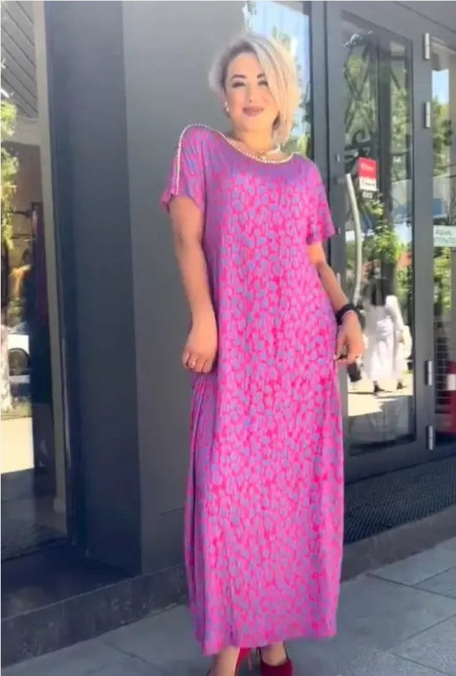 Hot sale-Modna obleka večje velikosti s potiskom-SI