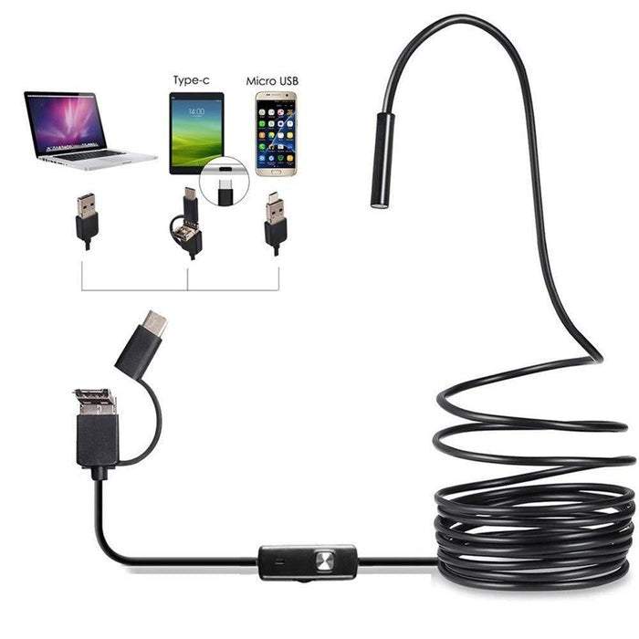 Conecta y utiliza la cámara del endoscopio: compatible con Android, iPhone, iPad y PC.-ES