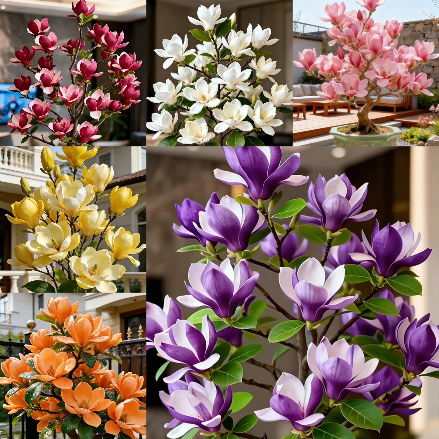 Čebulice Magnolia liliiflora (vijolične orhideje) 🌸 Cvetovi skrivajo liste, vonj napolnjuje zrak-SI