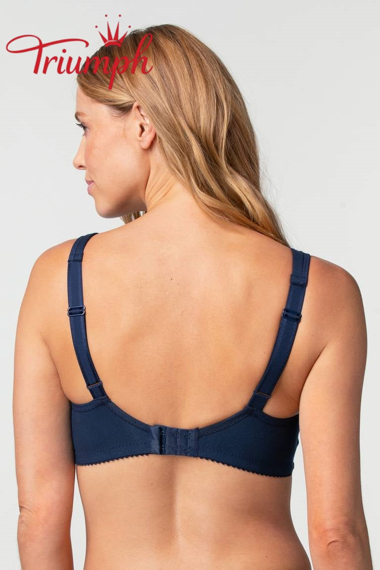 Triumph® 4-delni komplet 🥰 Modrčki iz čistega bombaža z vezeninami — Na voljo v različnih barvah in velikostih-SI