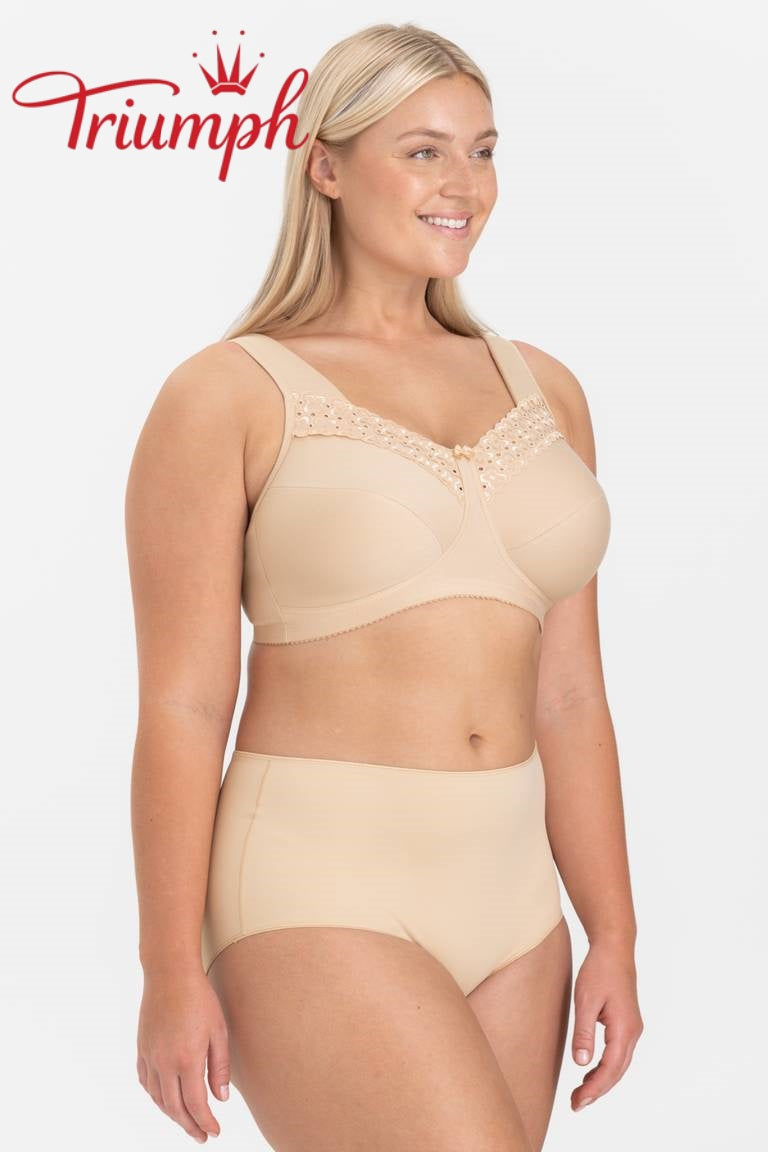 Triumph® 4-delni komplet 🥰 Modrčki iz čistega bombaža z vezeninami — Na voljo v različnih barvah in velikostih-SI