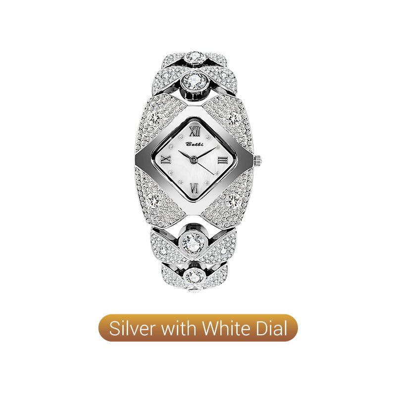 💜Ρολόι ρετρό quartz με λαμπερά κρύσταλλα⌚-GR