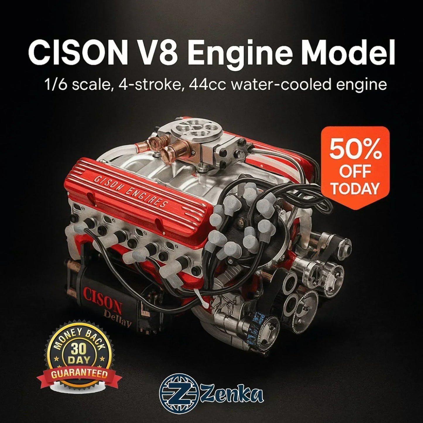 🔥 Rjoveč motor V8!-SI
