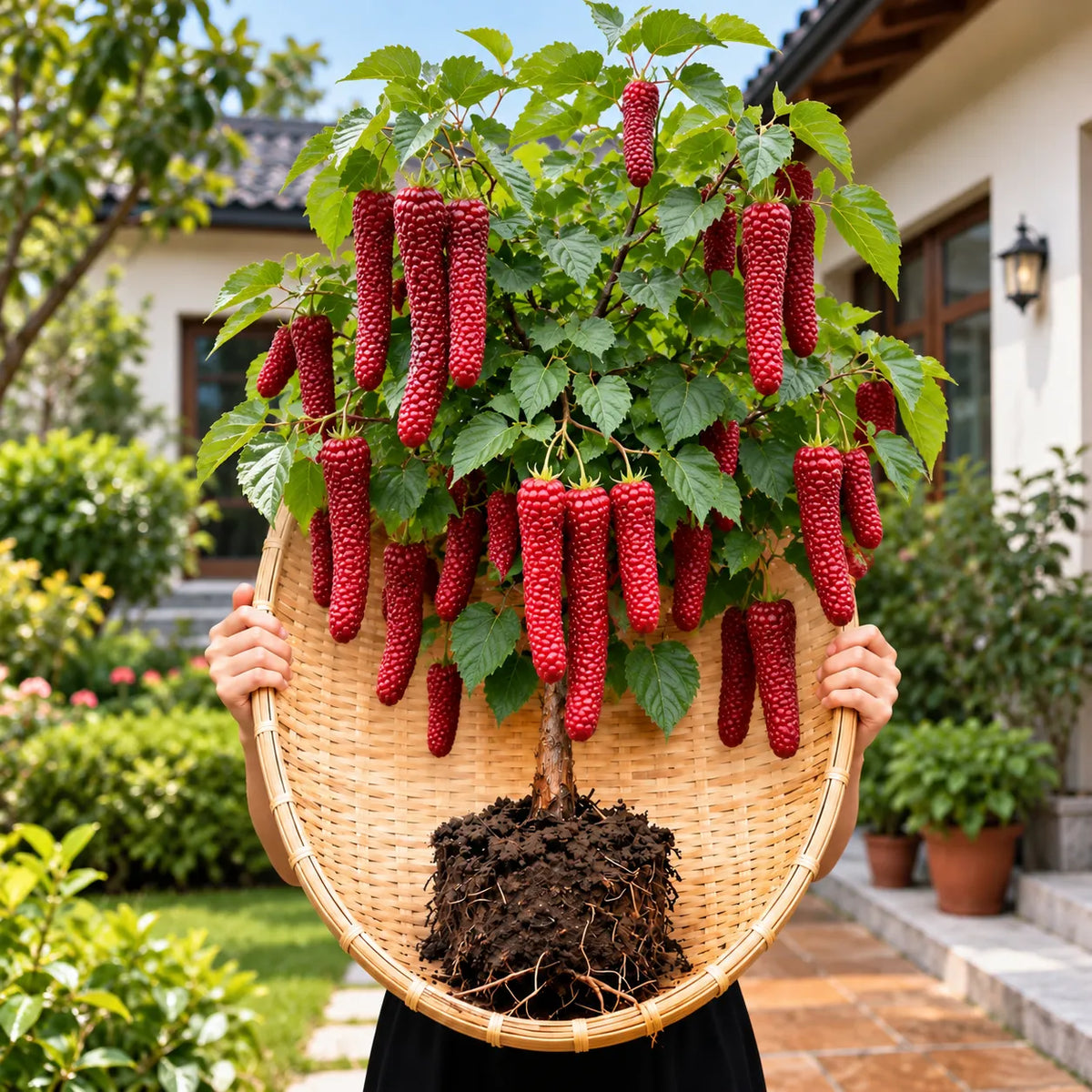 🌳 Giant Red & Black Mulberry Tree Saplings – Grow Sweet Berries at Home 🌿