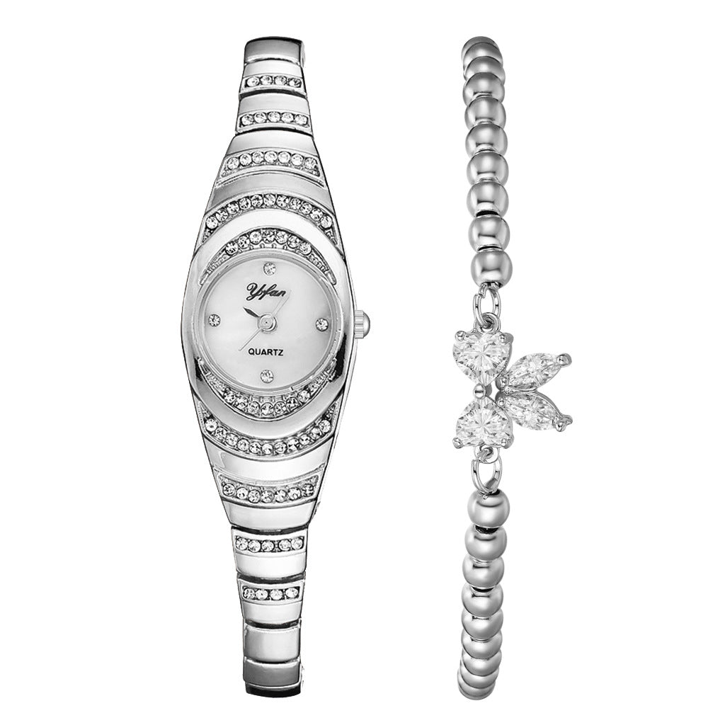 💎Γυναικείο ρολόι με κρυστάλλινο μπρασελέ⌚-GR