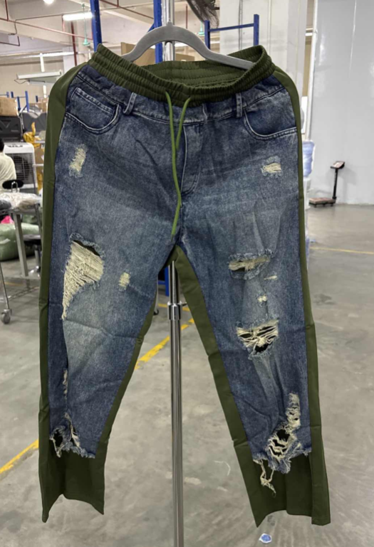👖Široke jeans hlače z elastičnim pasom-SI