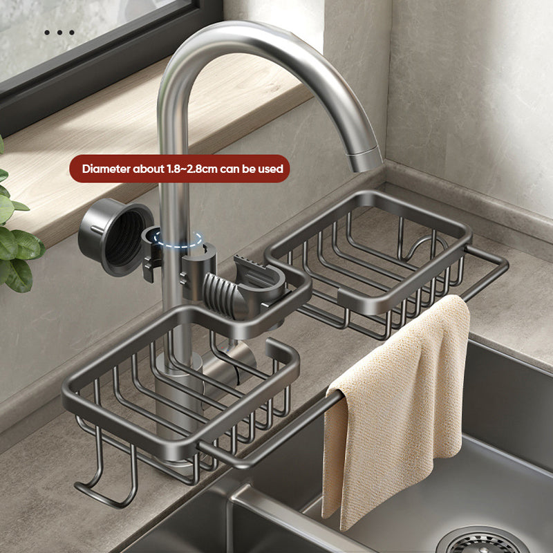 【🔥Nauji produktai 2025】💧Korozijai atsparus aliuminio maišytuvo sifonas – praktiškas laikymas šalia kriauklės-LT
