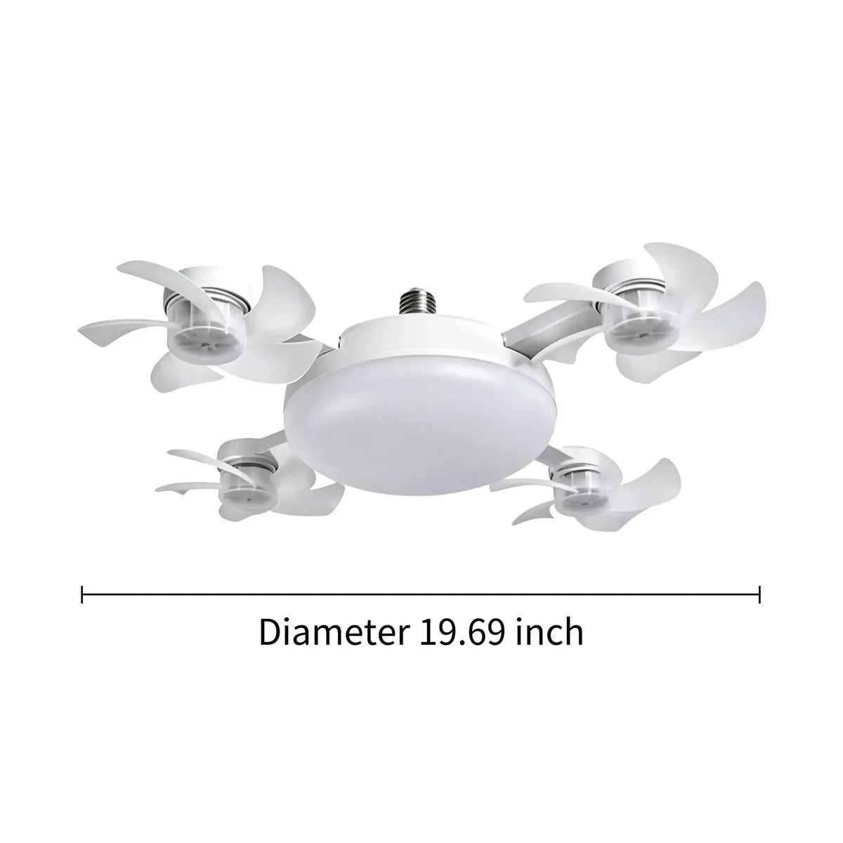 Moderna stropna ventilatorska svetilka z navojem E27 (model 2026) - tihi 2-v-1 LED ventilator z daljinskim upravljalnikom-SI