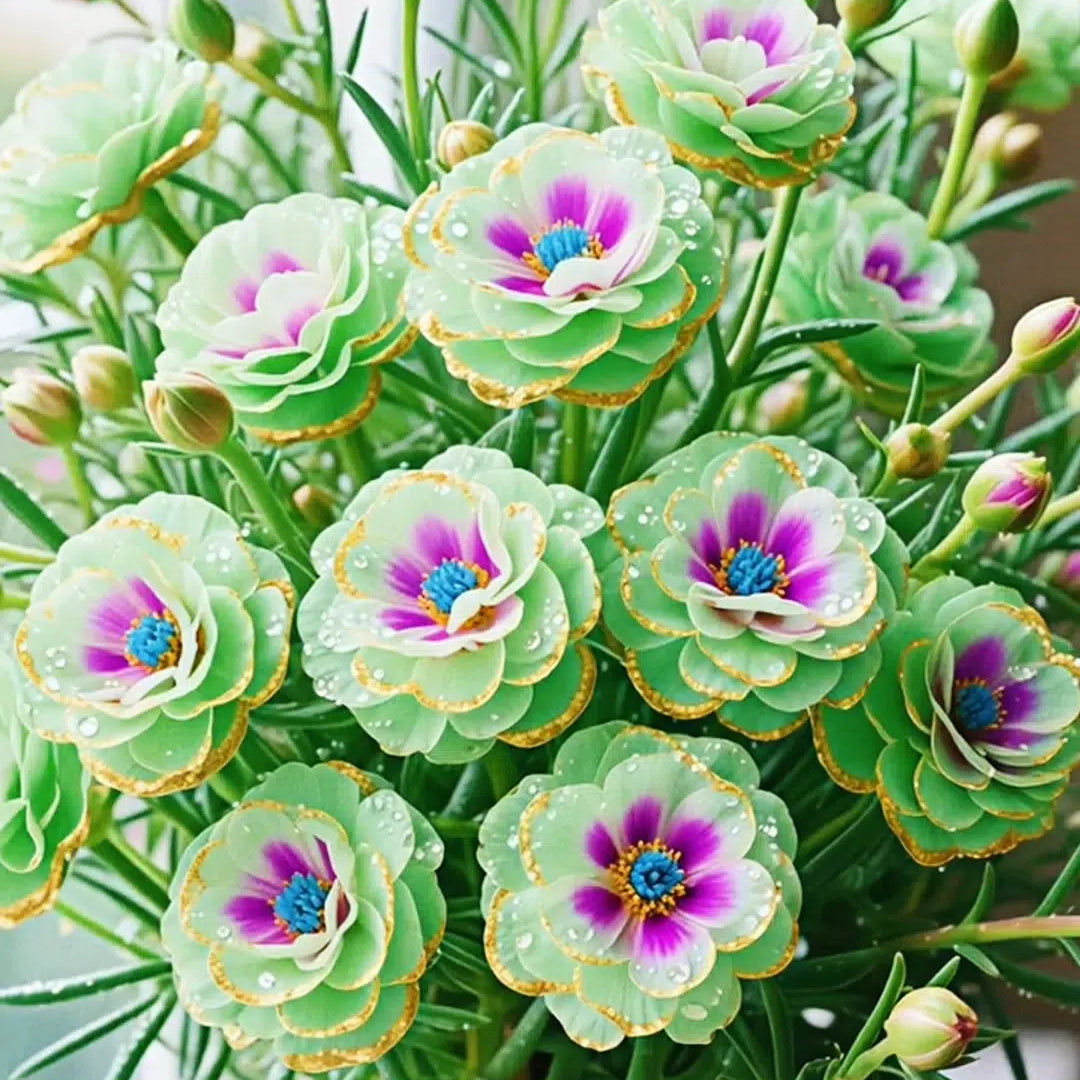 Auksinė nėrinių portulaka🌸✨ Nuostabūs dvigubi žiedai, suteikiantys nepastebimą vasaros spalvų gamą-LT