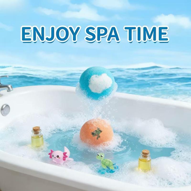 🔥🛁 Prirodne kugle za kupanje za djecu s mega mjehurićima i iznenađenjem unutra 🥚✨12 kom. [1 pakiranje]-HR