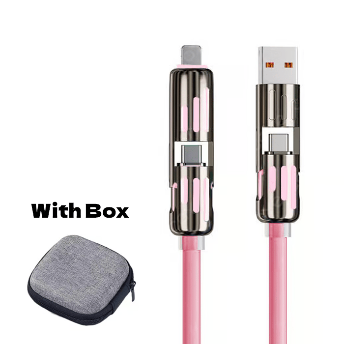 🔥Καλώδιο φόρτισης USB 4 σε 1, Γρήγορη φόρτιση⚡-GR