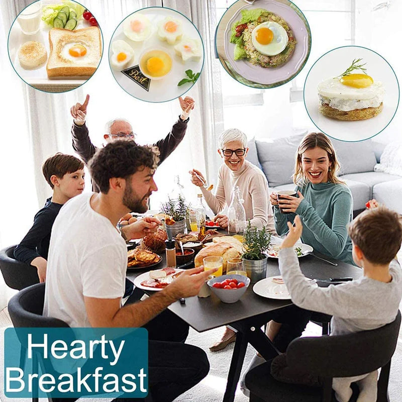 Žavi kietai virtų kiaušinių formelė🥚🥚 4 vnt/komplektas su teptuku-LT
