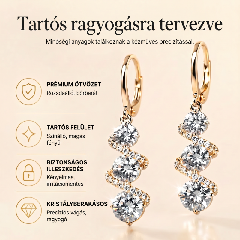 💎👗 Asimetrični spiralni in viseči uhani ✨-SI