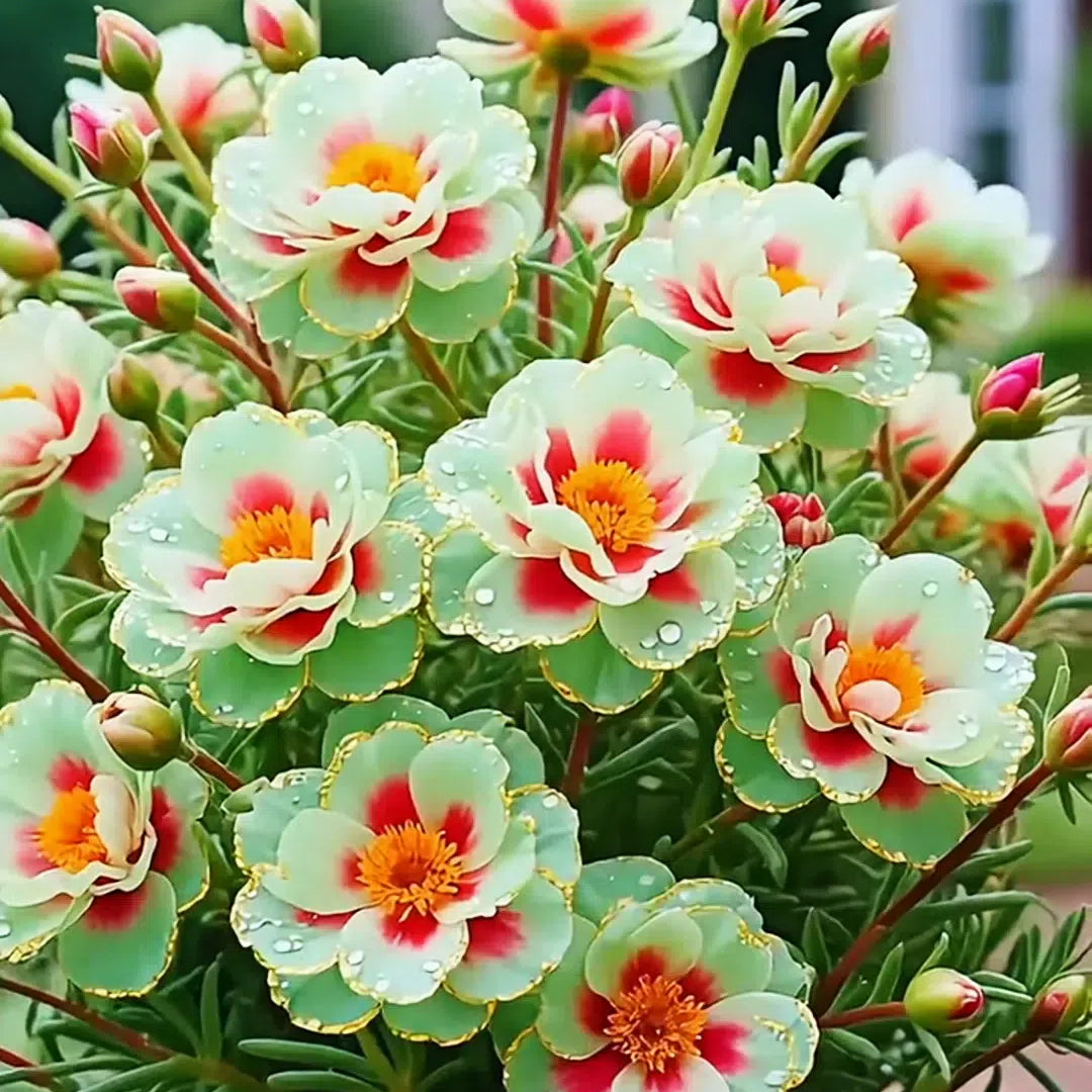 Auksinė nėrinių portulaka🌸✨ Nuostabūs dvigubi žiedai, suteikiantys nepastebimą vasaros spalvų gamą-LT
