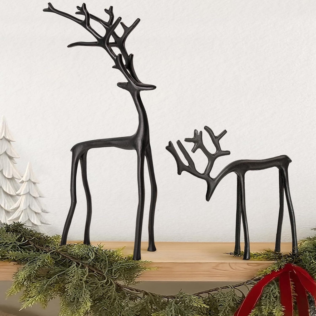 🎅Kalėdų bestseleris 🦌 Juodojo elnio figūrėlė, kalėdinė dekoracija-LT
