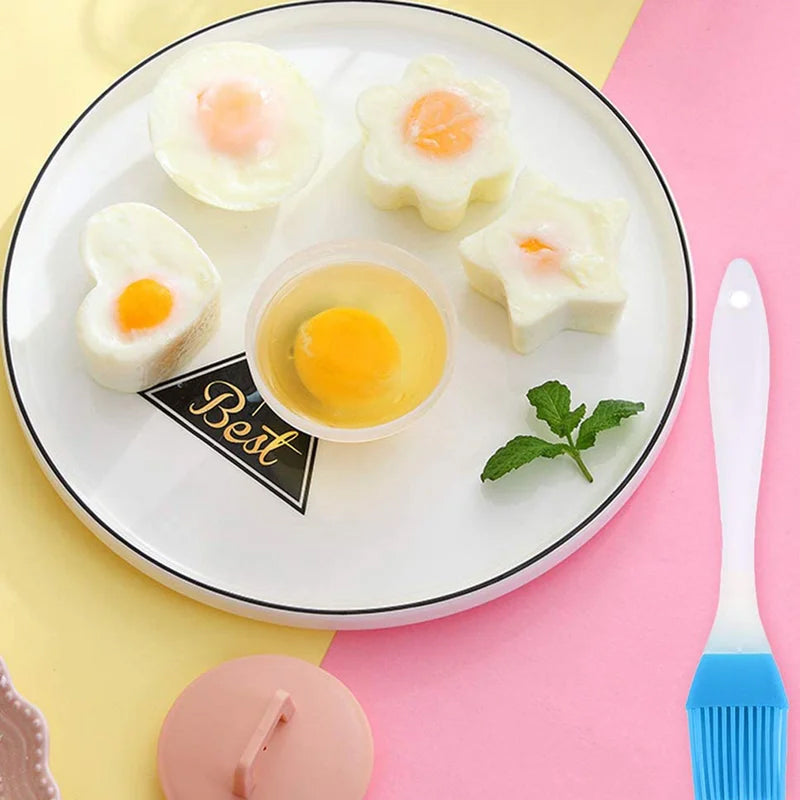 Αξιολάτρευτη φόρμα για βραστά αυγά🥚🥚 4 τμχ/σετ με πινέλο-GR