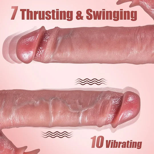 [Pravilnik o zasebnosti] DonJuan - Vibrirajoča stimulacija klitorisa, toplota, 7 sunkov in nihanj, 10 vibracij, realističen dildo, dolžina 18 cm #JB51-SI