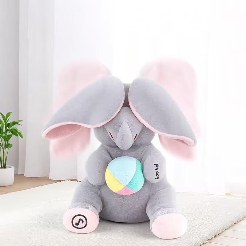 🎁🐘 Prikupna plišasta igrača slon za igranje skrivalnic-SI