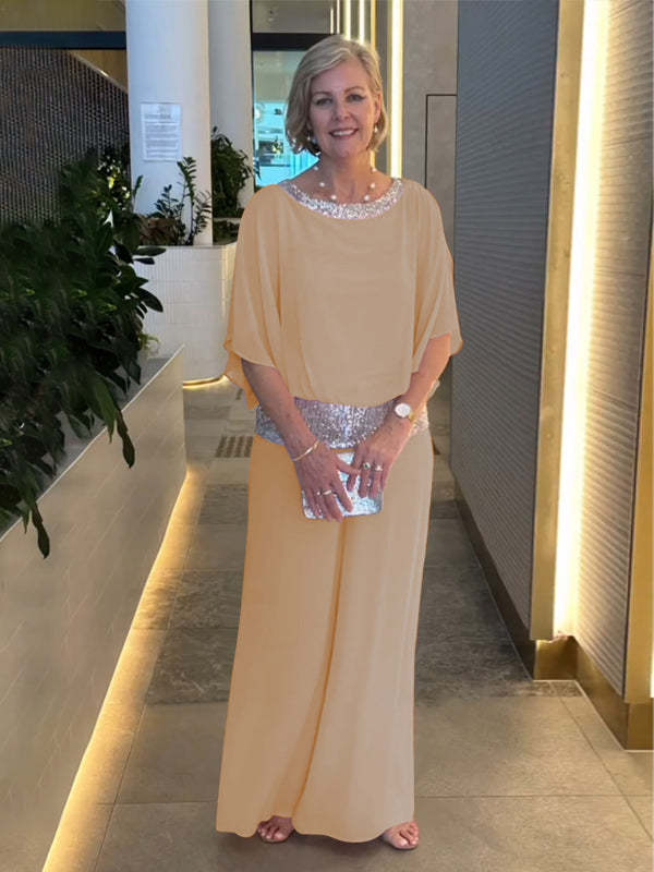 Eleganten dvodelni komplet Colorblock z bleščicami-SI