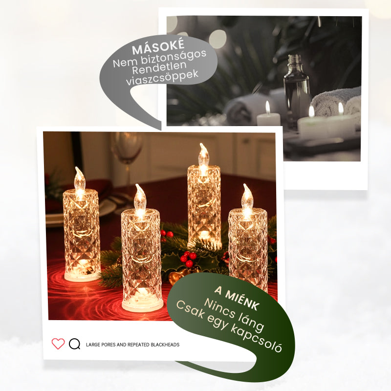 【✨1+2 Δωρεάν】Ρομαντικά κεριά LED χωρίς φλόγα με μπαταρία-GR
