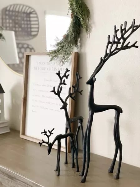 🎅Kalėdų bestseleris 🦌 Juodojo elnio figūrėlė, kalėdinė dekoracija-LT