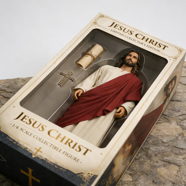 (🎁Paskutinė diena su 50 % nuolaida)🙏✝️Jėzaus Kristaus riboto leidimo kolekcinis paveikslas, 1/6 mastelio-LT