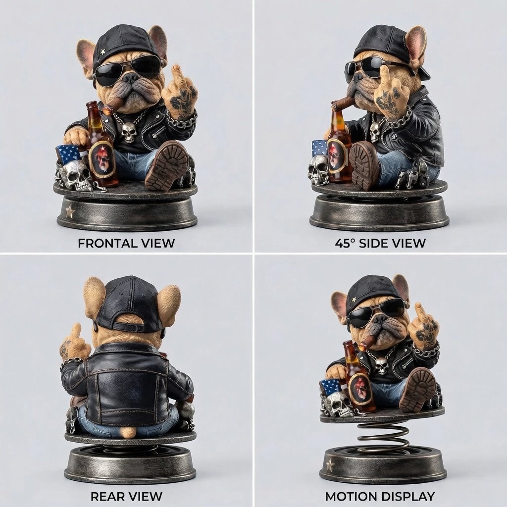 Godrnjava bobblehead figurica »Prestara za skrb« – zabavna vzmetna dekoracija armaturne plošče avtomobila-SI