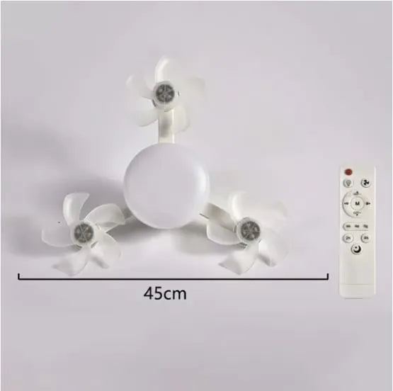 Moderna stropna ventilatorska svetilka z navojem E27 (model 2026) - tihi 2-v-1 LED ventilator z daljinskim upravljalnikom-SI