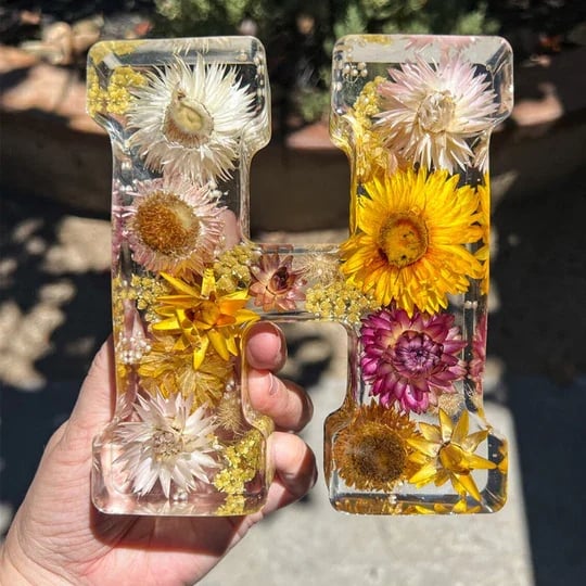 🌸Χειροποίητο νυχτερινό φωτιστικό από ρητίνη λουλουδιών-GR
