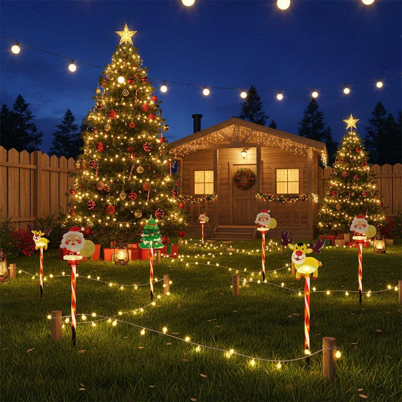 🎄🎁Paket 6 gibljivih božičnih lučk-SI