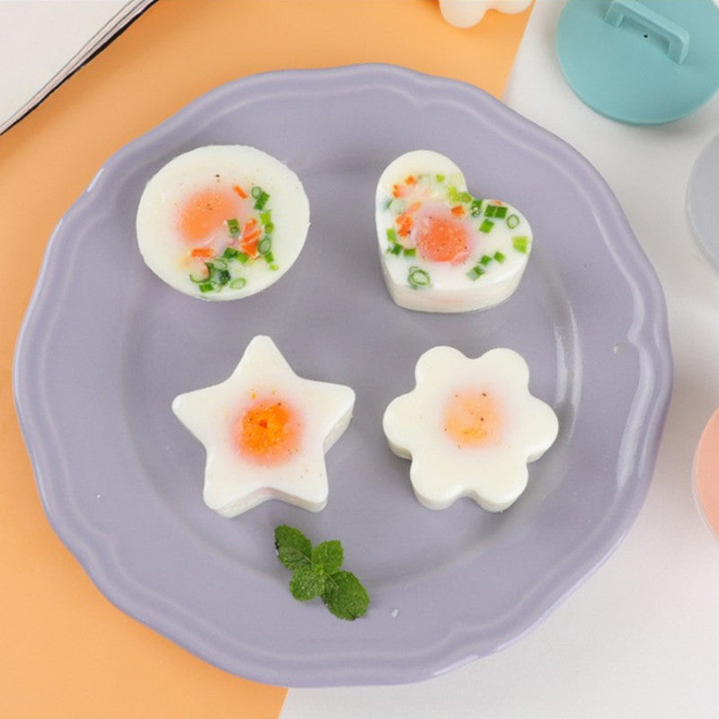 Žavi kietai virtų kiaušinių formelė🥚🥚 4 vnt/komplektas su teptuku-LT