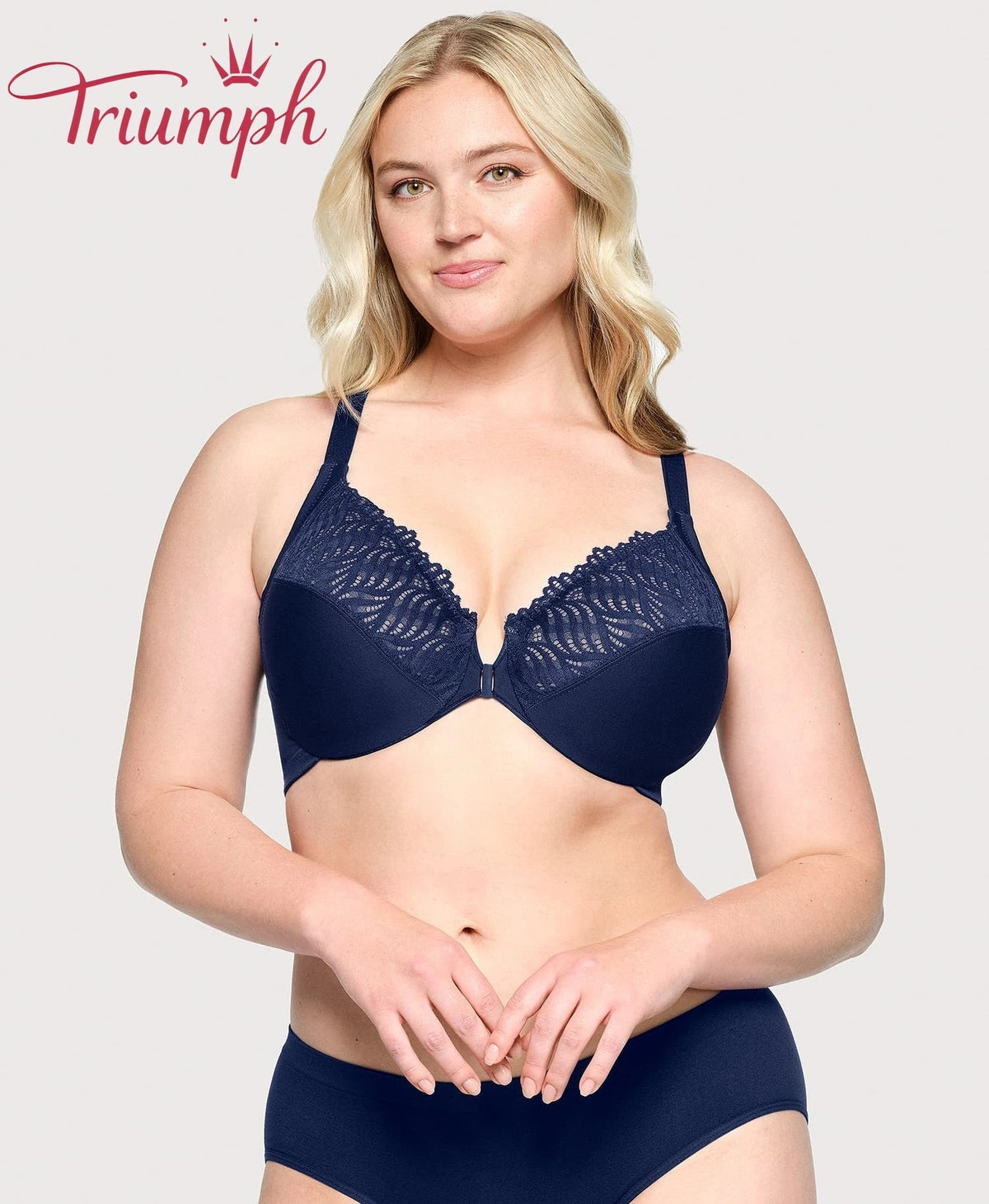 „Triumph“ – (4 vnt.) – 💖Priekyje užsegama ir T formos iškirpte liemenėlė-LT