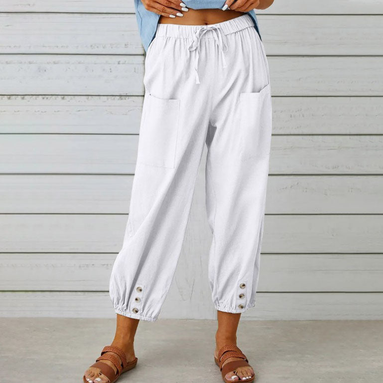 Ženske ravne široke hlače sa širokim čarapama-HR