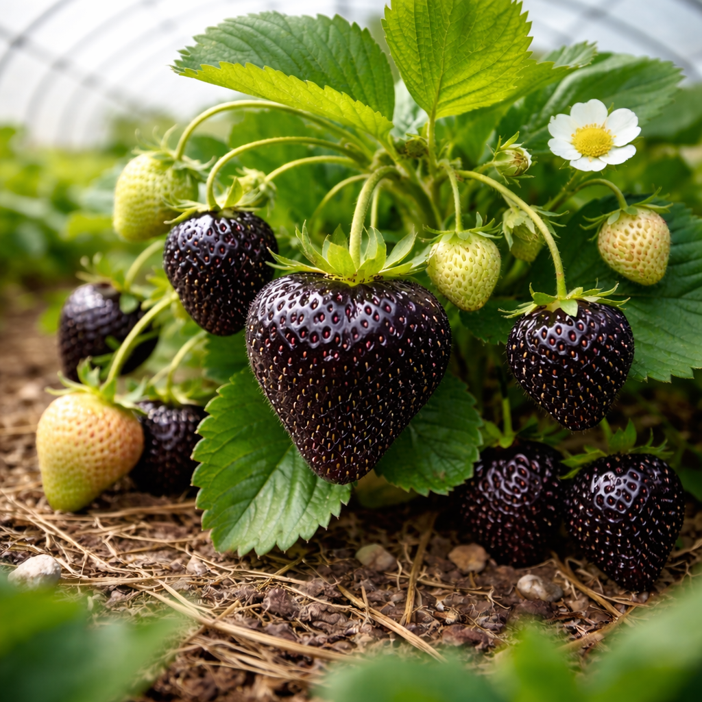 Σπόροι φράουλας Giant Black Diamond – Γλυκοί, πλούσιοι σε θρεπτικά συστατικά και εύκολοι στην καλλιέργεια στο σπίτι-GR
