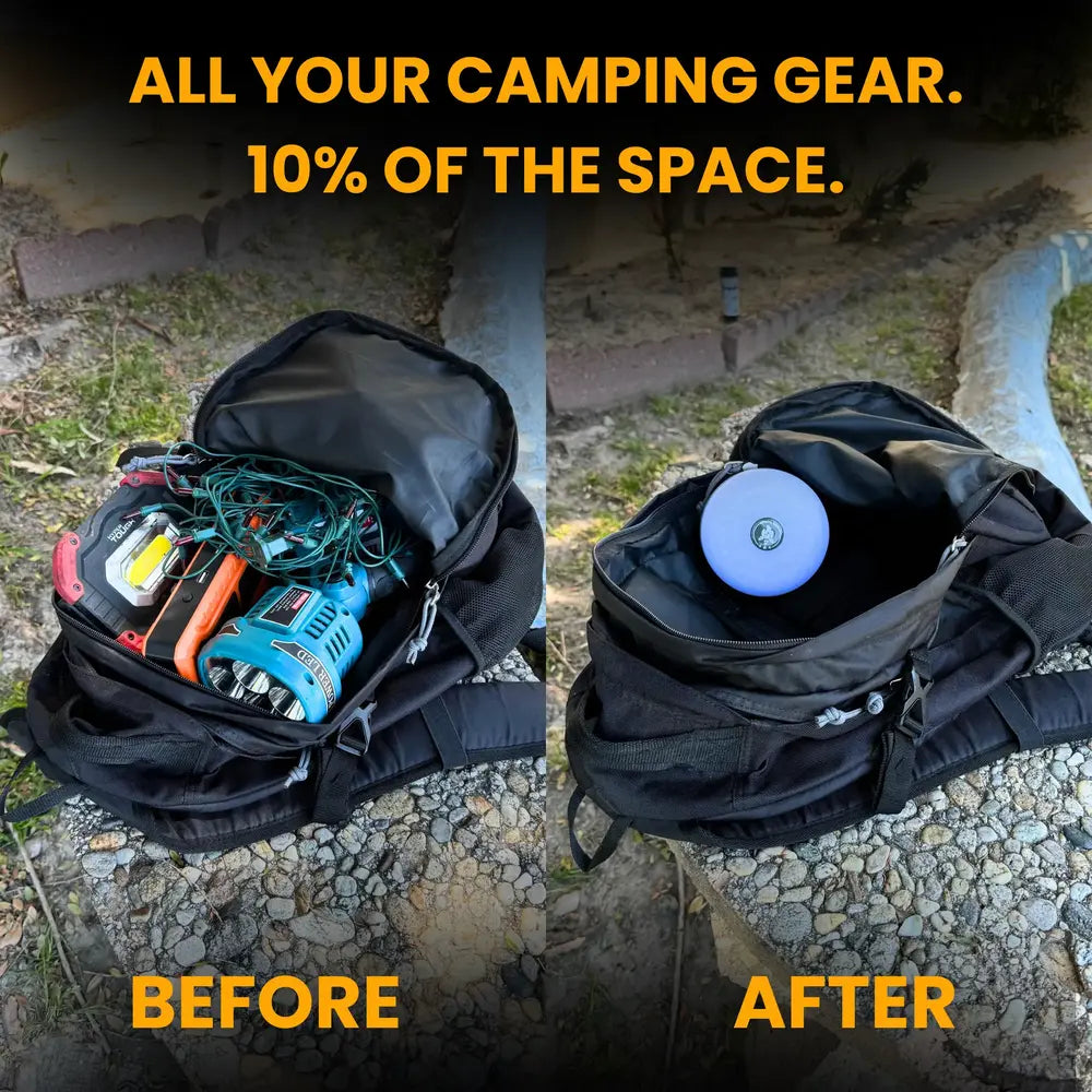 Camp Lamp™💡 Αναδιπλούμενο φωτιστικό σε κορδόνι 33 ποδιών 🔋 Διάρκεια μπαταρίας 8 ωρών 🌈 Πολλαπλές ρυθμίσεις χρώματος ⚙️ Στήνεται σε δευτερόλεπτα-GR