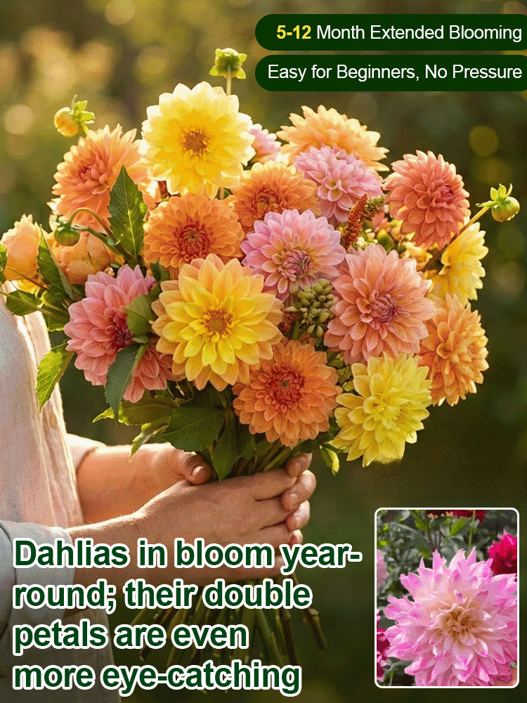 【Base Direct Sales】Four Seasons Blooming Double Dahlia Bulbs-GR