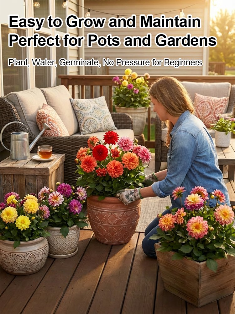 【Base Direct Sales】Four Seasons Blooming Double Dahlia Bulbs-SI