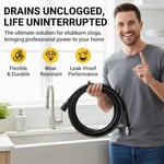 💧 Troslojna, odporna cev – PVC in nerjaveče jeklo. Univerzalni priključek, enostavna namestitev. Popolna za intenzivno čiščenje! 🚿🔧-SI