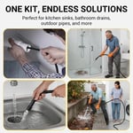 💧 Troslojna, odporna cev – PVC in nerjaveče jeklo. Univerzalni priključek, enostavna namestitev. Popolna za intenzivno čiščenje! 🚿🔧-SI