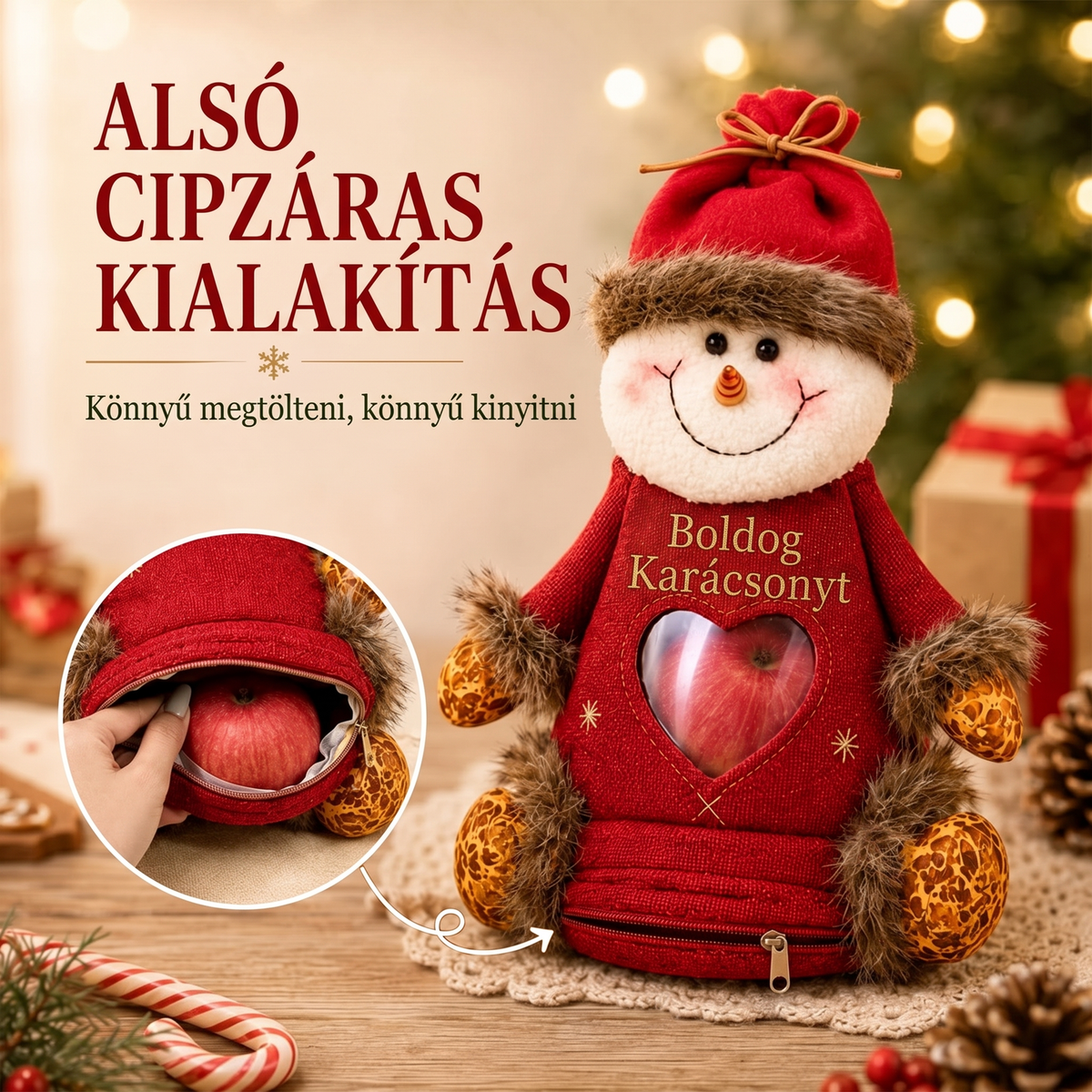 🎄🎁 49 % POPUSTA zadnji dan! Božične darilne vrečke z zadrgo – praznična embalaža 🎅✨-SI