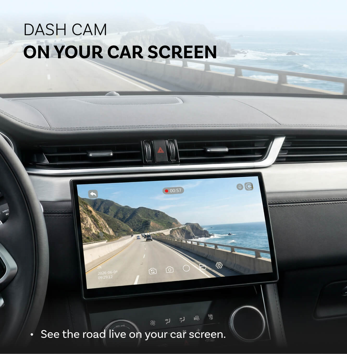 OttoSafe Cam 3-v-1 dvojna kamera za armaturno ploščo in brezžični adapter CarPlay-SI