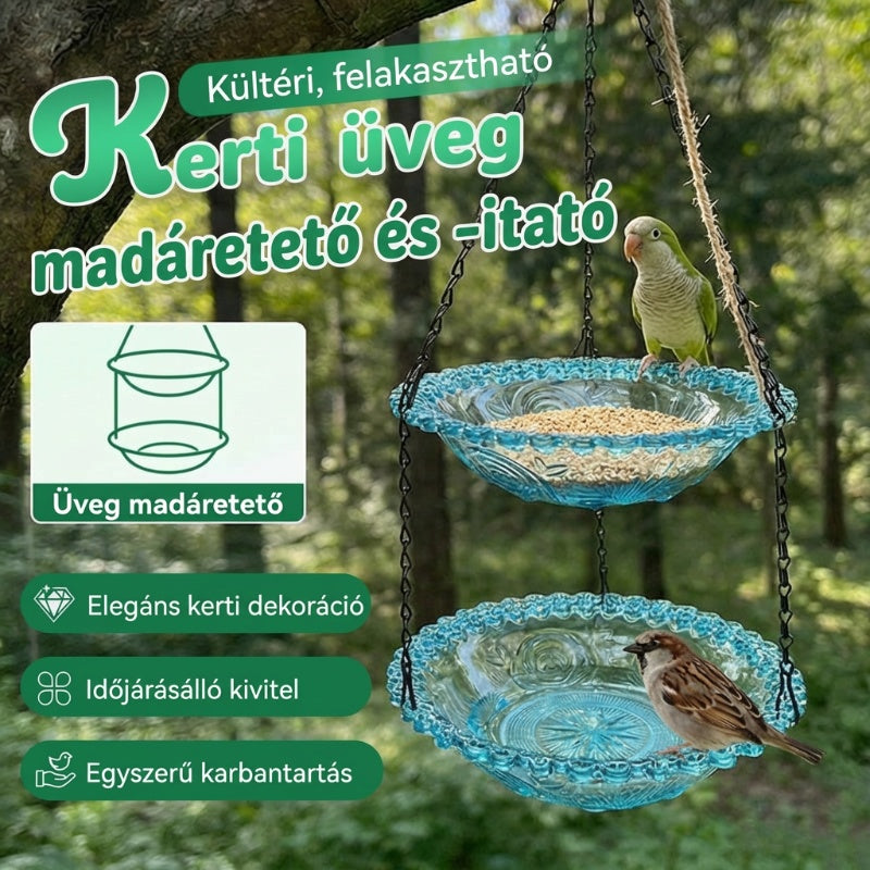 🐦Vintažinė pakabinama paukščių lesyklėlė ir vonia-LT