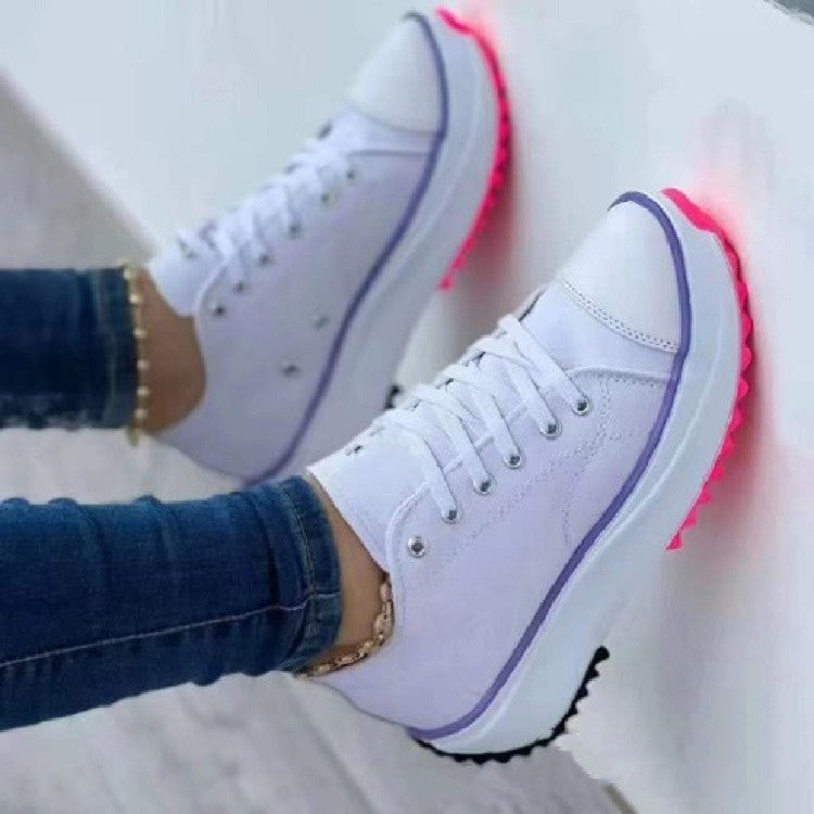 💝Ribotas išpardavimas su 50% NUOLAIDA🔥🔥Moteriški suvarstomi platforminiai sportbačiai su kulnais-LT