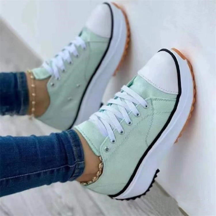 💝Ribotas išpardavimas su 50% NUOLAIDA🔥🔥Moteriški suvarstomi platforminiai sportbačiai su kulnais-LT